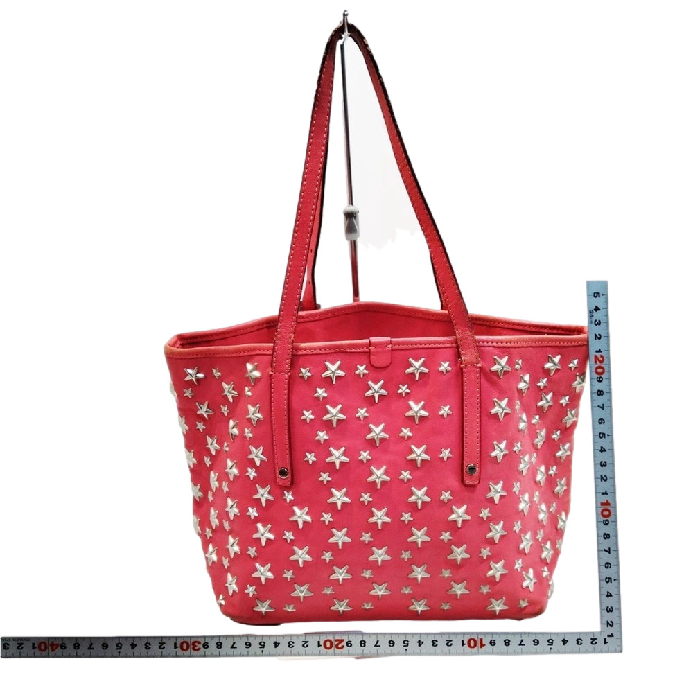 Jimmy Choo Pink Leather Star Tote Bag - Picture 3 of 16